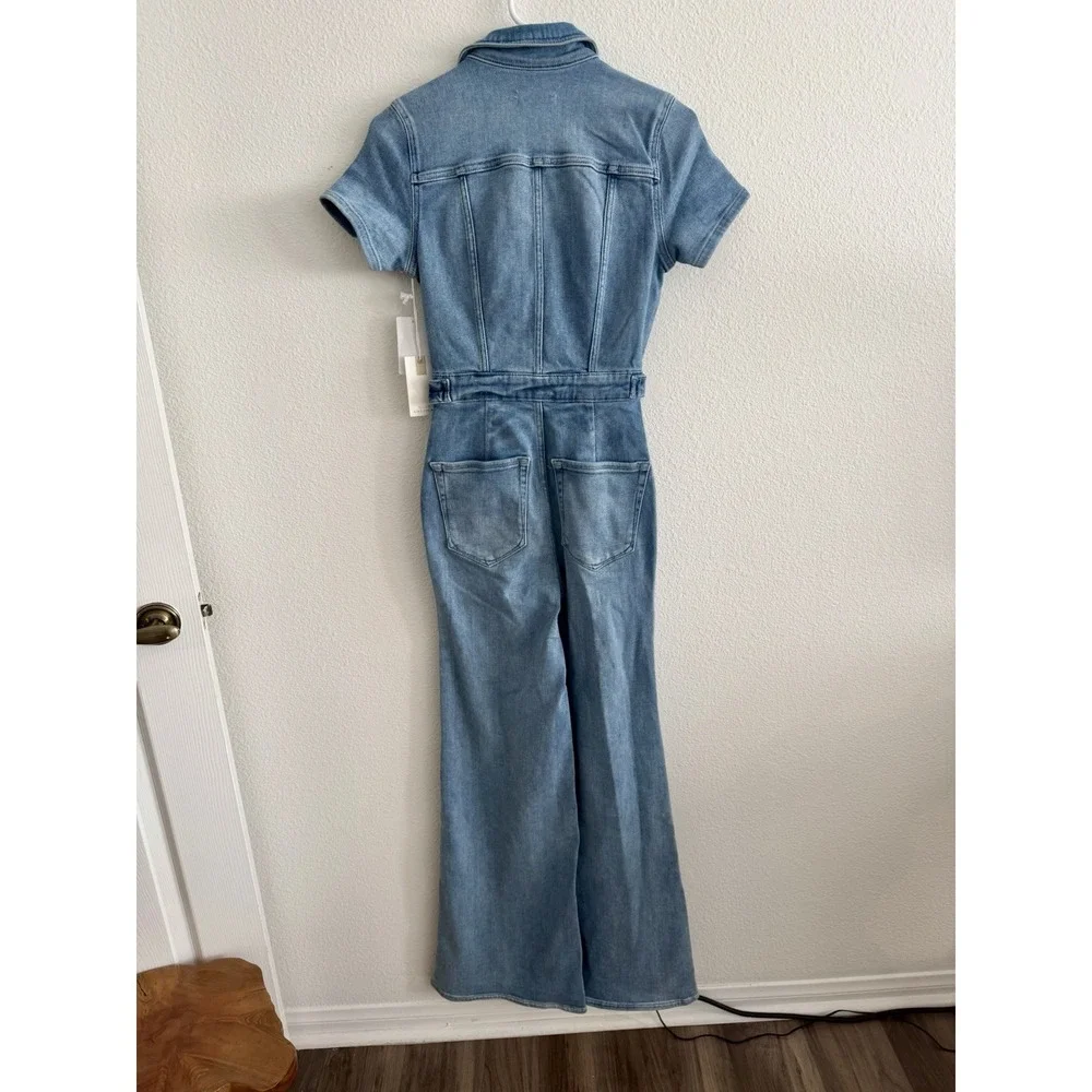 Good American Denim Jumpsuit NWT Sz 0 XS Fit for‎ Success Bootcut Stretch
